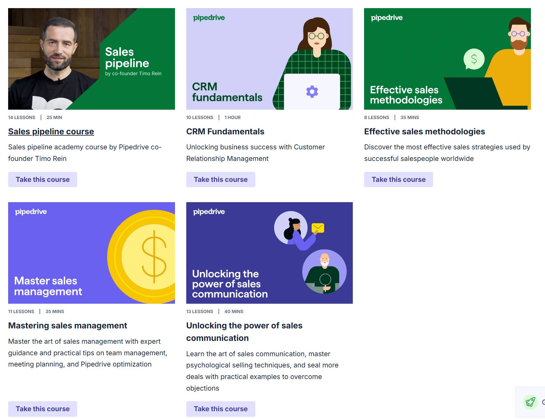 Sales management Pipedrive sales training