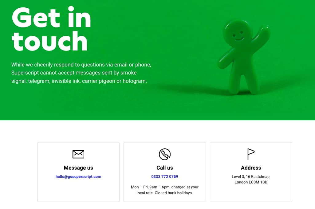 customer experience superscript support