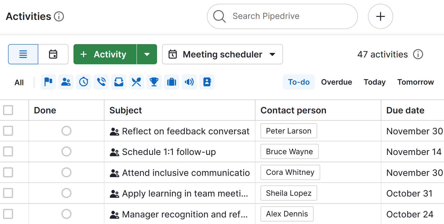 Calling In vs Calling Out Pipedrive activities