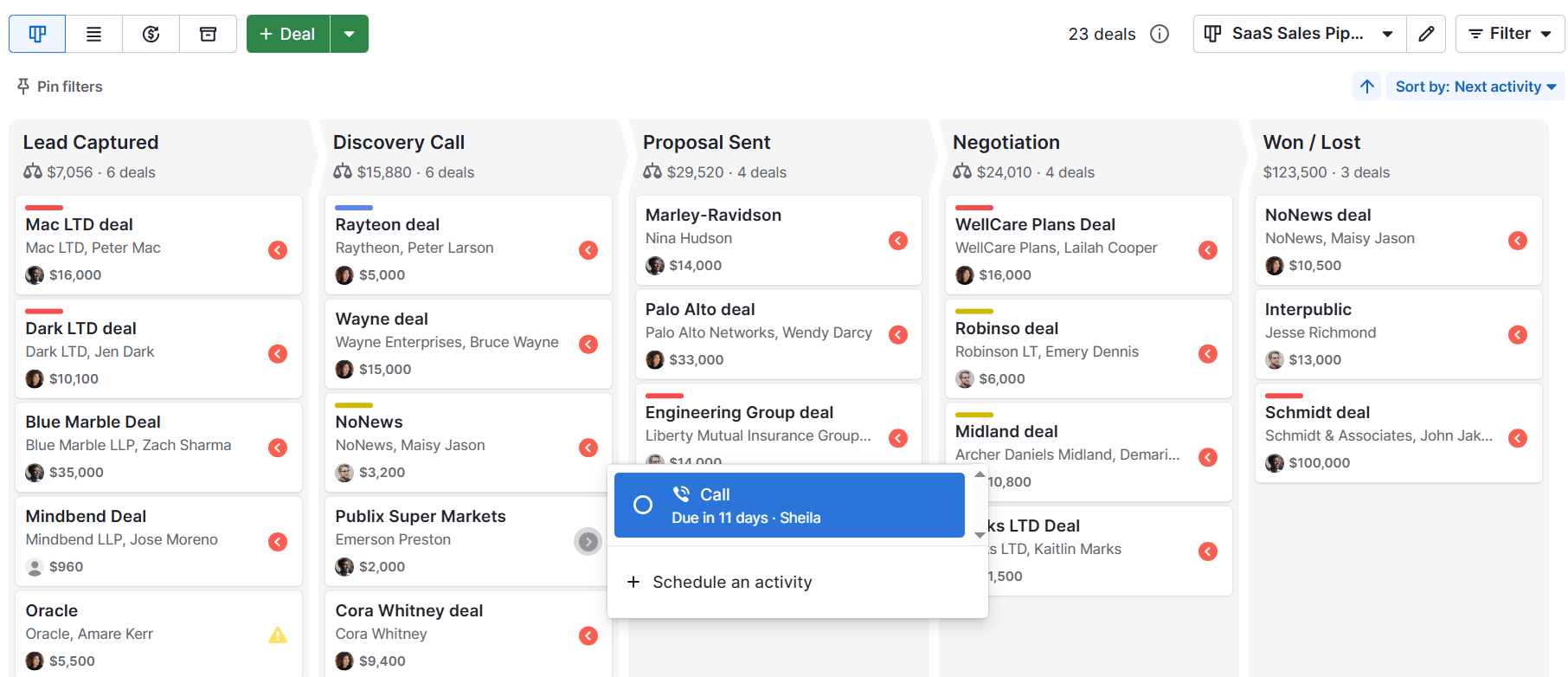 IaaS SaaS PaaS Pipedrive deal workflow