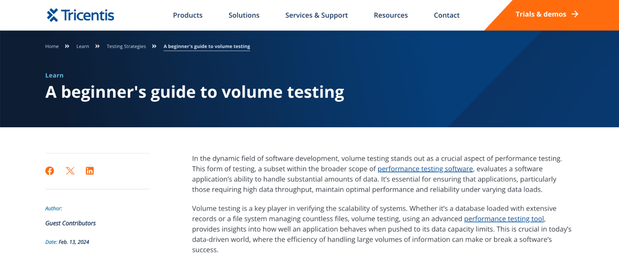 Tricentis top of funnel